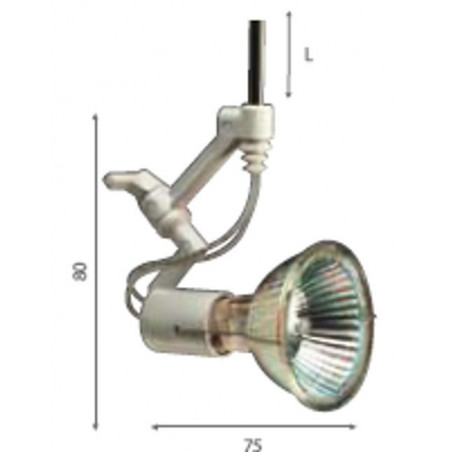 Jack spot MQ14 25cm blanc