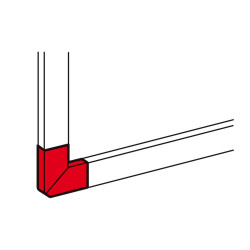 010427 Goulotte 2 compartiments DLP monobloc - 50x150mm - blanc -  professionnel