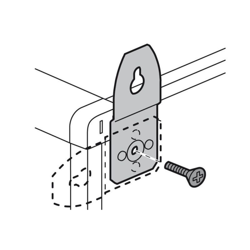 Fixation pour armoire électrique et coffret électrique