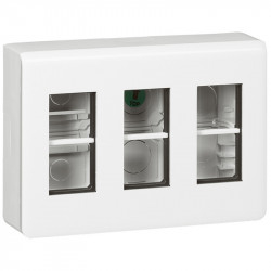 Surfacebox 3x4mod PVC blanc...