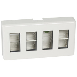 Surfacebox 4x4mod PVC blanc...