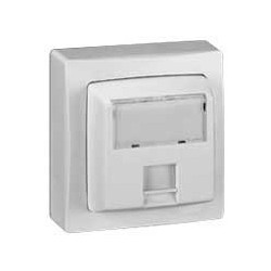 Prise RJ 45 Cat.5e FTP 9 contacts appareillage saillie complet - blanc