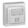 Prise RJ 45 Cat.5e FTP 9 contacts appareillage saillie complet - blanc