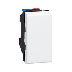Poussoir Prog Mosaic - 1 mod - 6 A - blanc