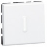 Poussoir inverseur Prog Mosaic - 2 mod - à voyant LED - 6 A - blanc