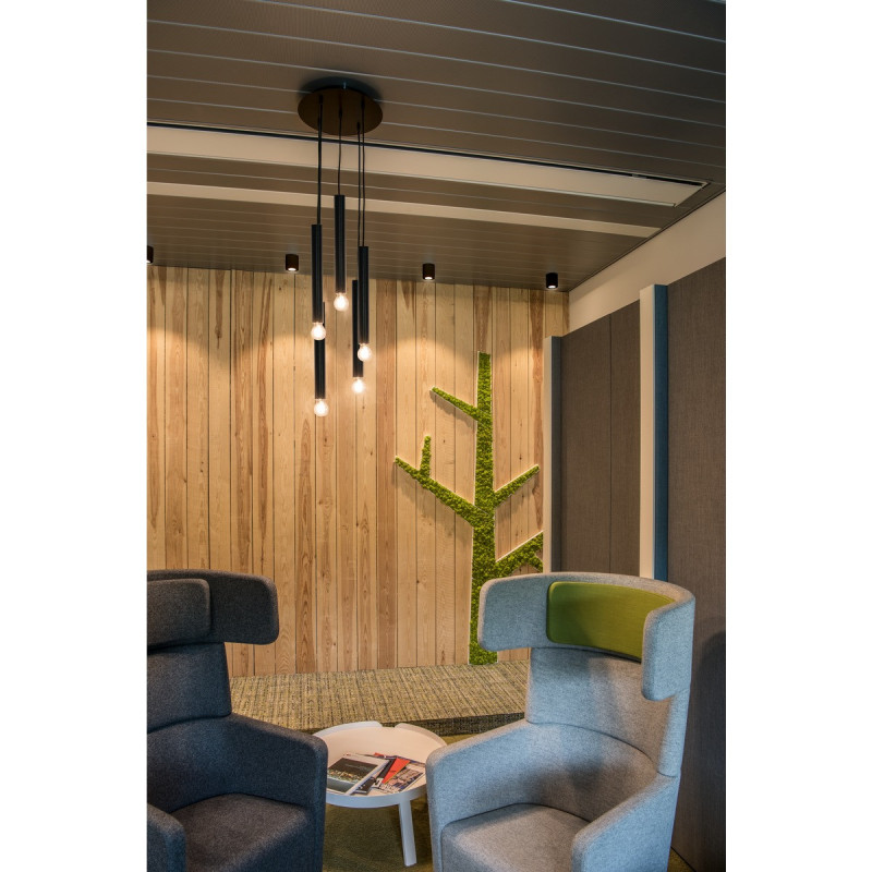 Plafonnier intérieur SLV TRILEDO, simple, carré, noir, GU10/LED GU10