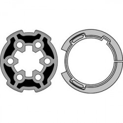 Roue + couronne ls40 / tube...