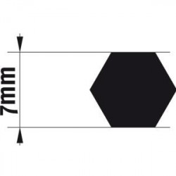 Adaptateur axe 7mm hexa...