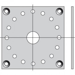 Plaque 100x100 ø50/ø60 csi...