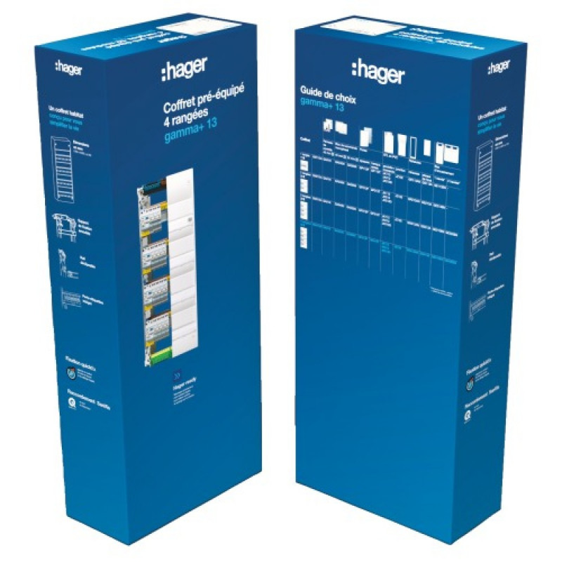 tableau 4 rang�es hager