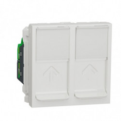 Unica - prise RJ45 double -...