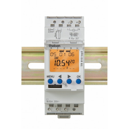 Horloge programmable 2 modules 1 Contact (6100100)