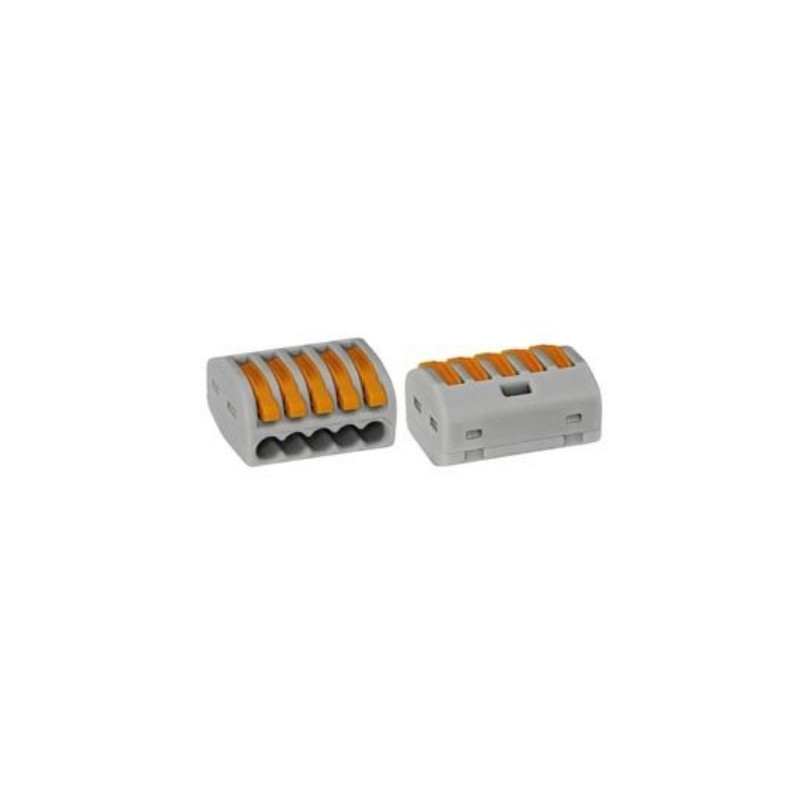 Borne (boite de dérivation) Gris 5x0.08-4 mm² fil souple ou rigide 