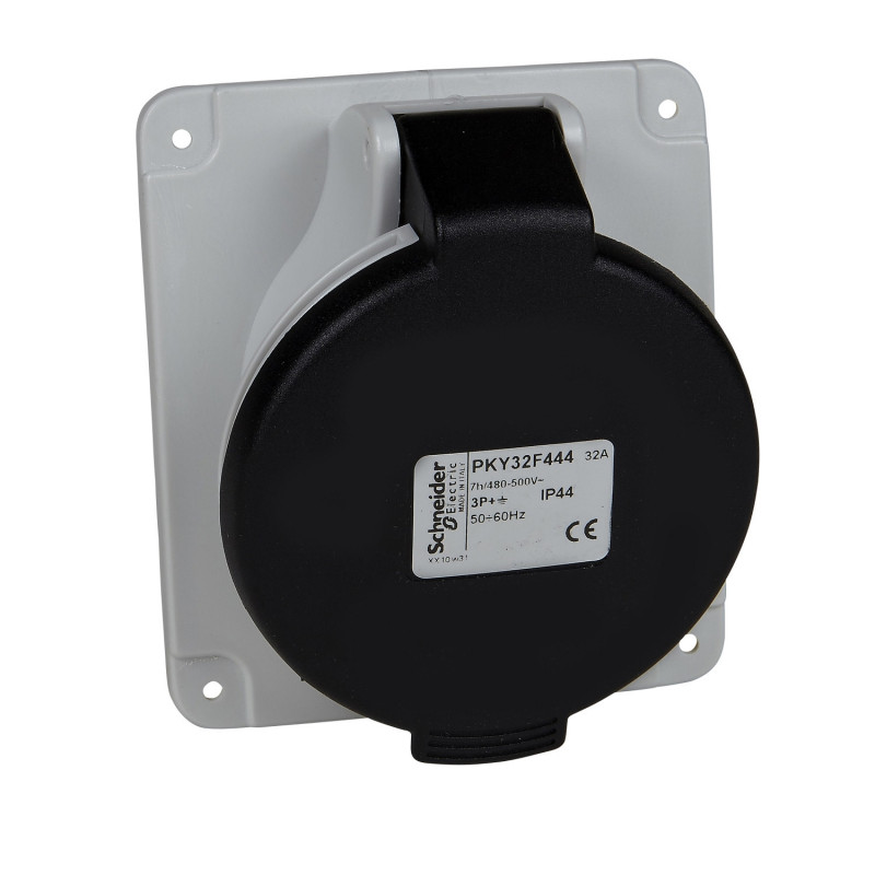 Pratika Socle De Prise Industrielle Coudee 16 A 3p T 480 500 V Ca Ip44 Pky16f444