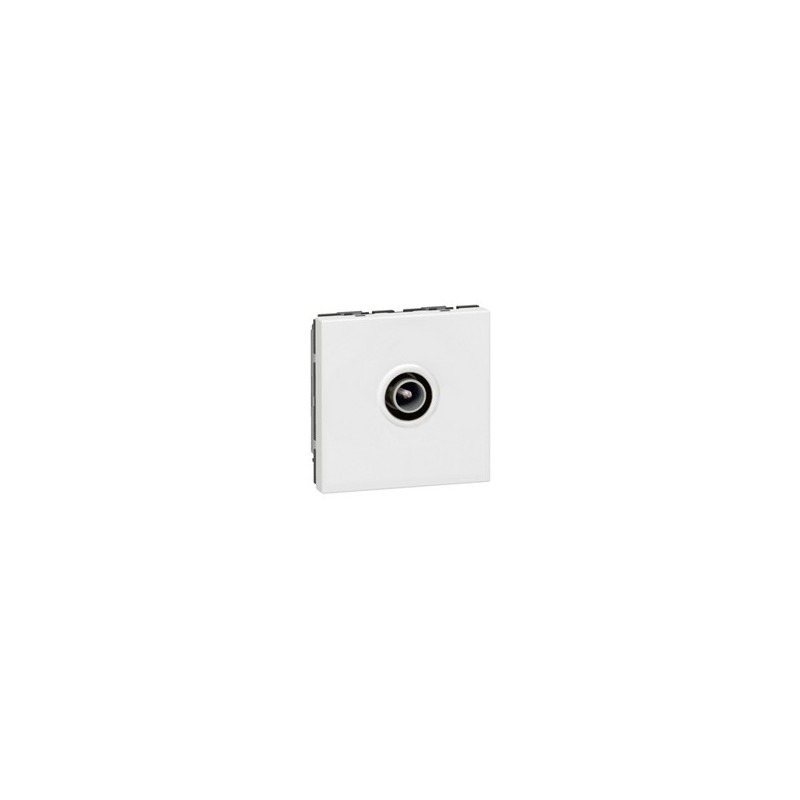 Prise TV Prog Mosaic - Ø9,52mm mâle - 2 mod - blanc