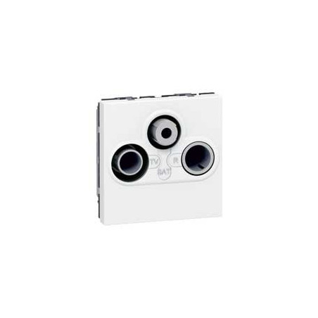 PriseTV/FM/SAT Prog Mosaic - 2 mod - blanc PriseTV/FM/SAT Prog Mosaic - 2 mod - blanc