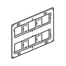 Support grand format Batibox - pour Prog Mosaic - 2 x 3 postes - 2 x 6/8 mod