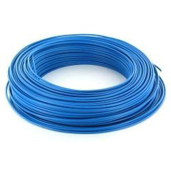 Fil électrique 1.5 mm² h07vu, en couronne de 100M bleu