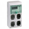Coffret Kaedra pour prises 236 x 460 mm 8 modules 4 ouvertures