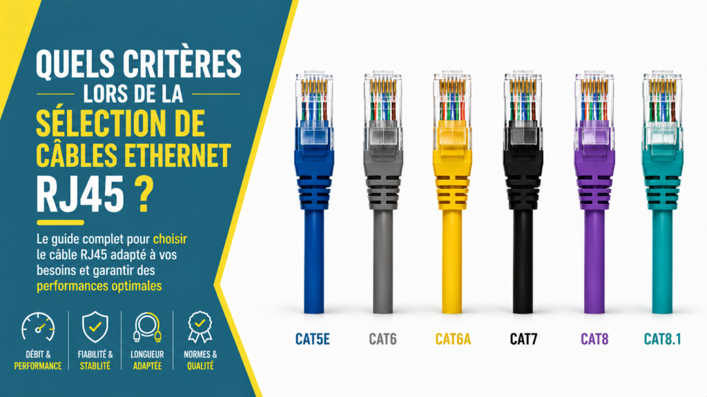 Lire la suite à propos de l’article Quels critères prendre en compte lors de la sélection de câbles Ethernet ou de câbles RJ45 ?