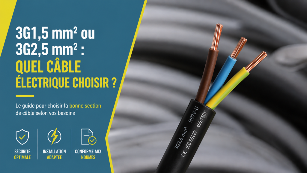 Lire la suite à propos de l’article 3G1.5mm² / 3G2.5mm² : quel câble électrique choisir ?