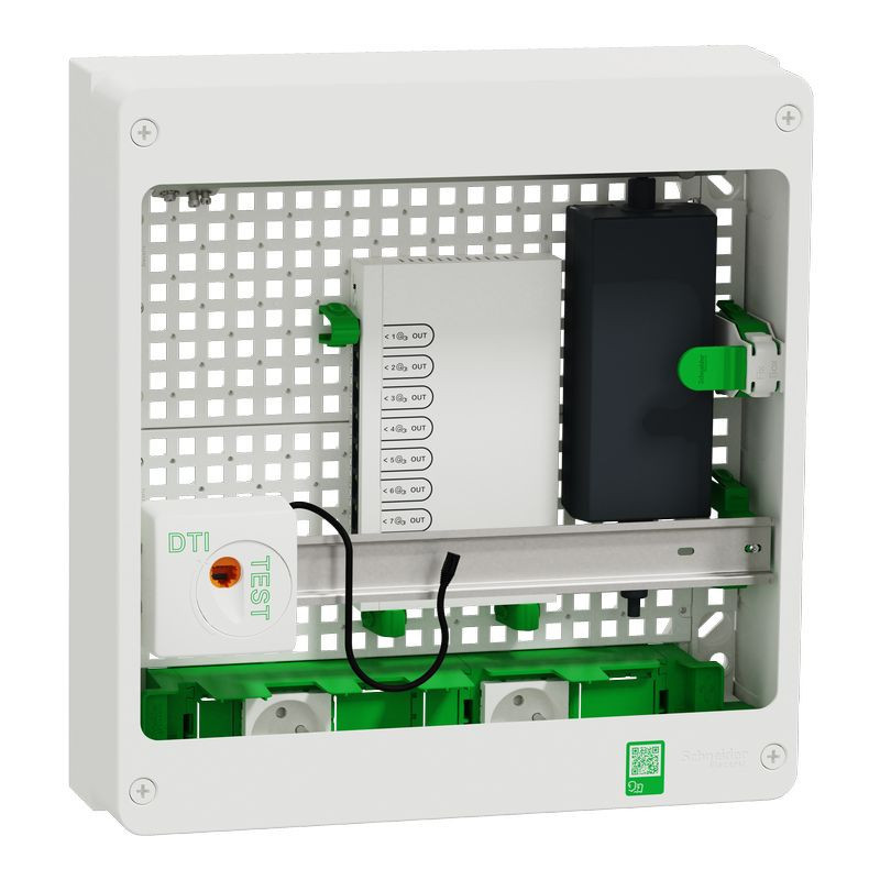 coffret de communication Schneider resi9 - 8 prises RJ45